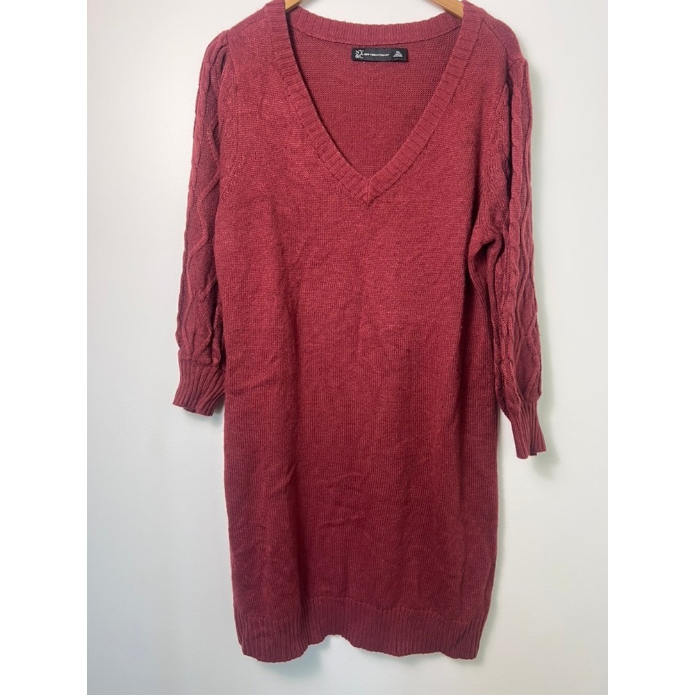 Xl Red Sweater Cable Knit Quiet Luxury Minimalist Dark Academia Romantic Chic